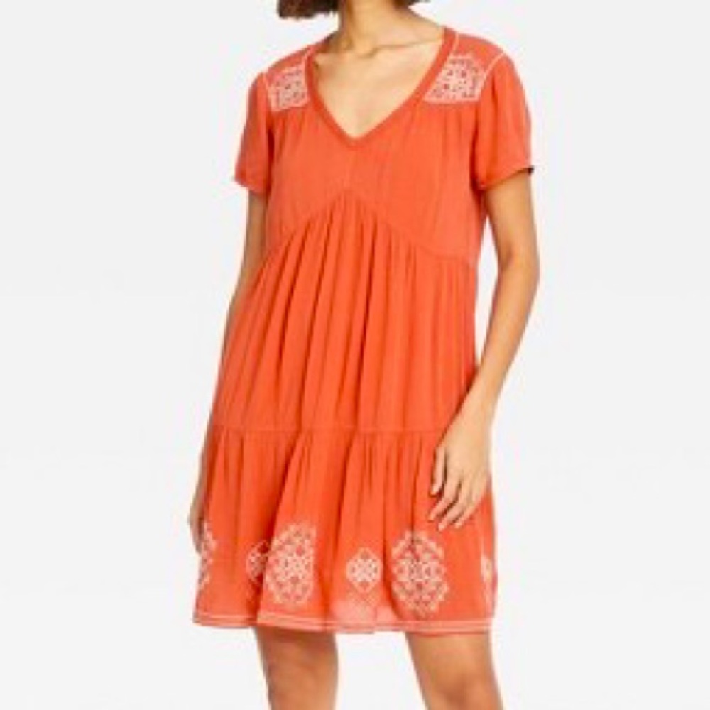 Knox Rose Short Sleeve Embroidered Dress